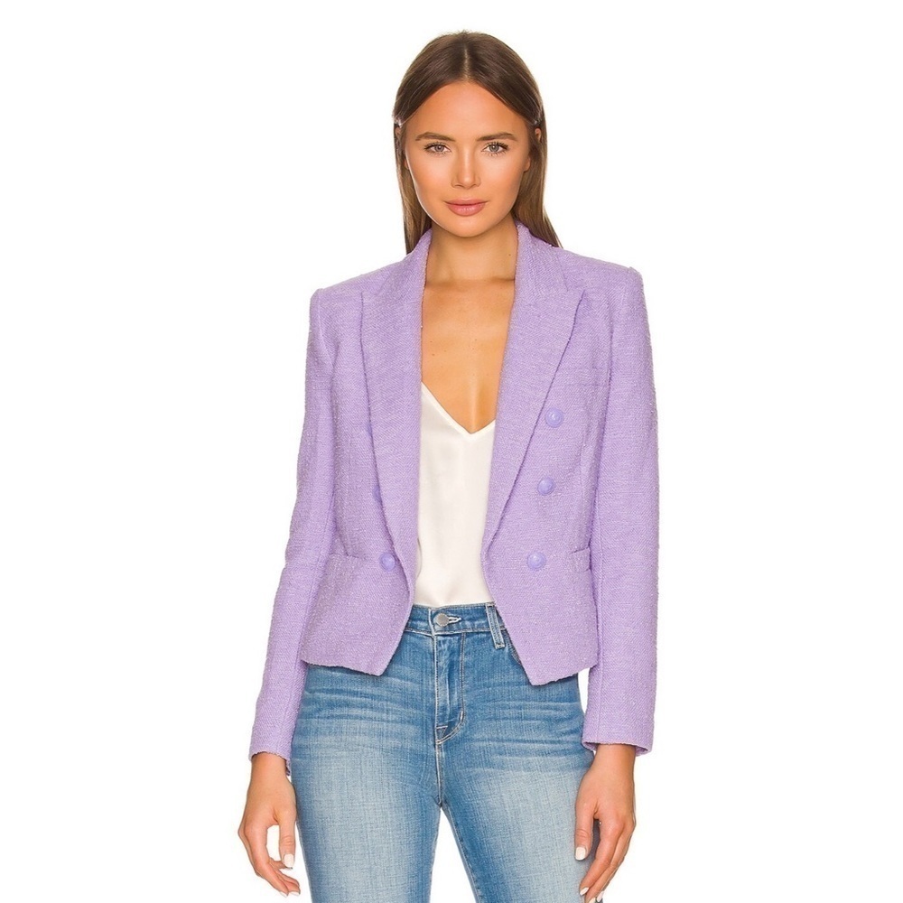 L’Agence Brooke Double Breasted Crop Blazer